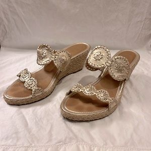 Platinum Jack Rogers wedges